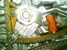 Primary chains coming off the crankshaft gears.