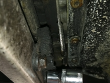 Broken exhaust bracket nnc6803ac. Needs a 10mm spanner