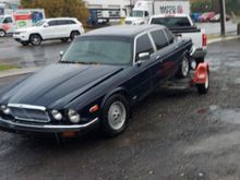 Bringing the Jag home. 