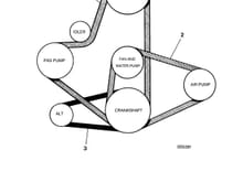 XJ12 Drive Belts diagram