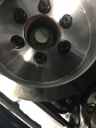 New pulley installed torque to 48 ft lbs 65 NM