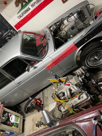 Chevy TPI in between the donor car and my beautiful Gray xj. 