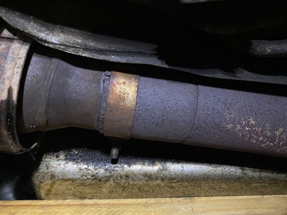 End of downpipe/catalyst.