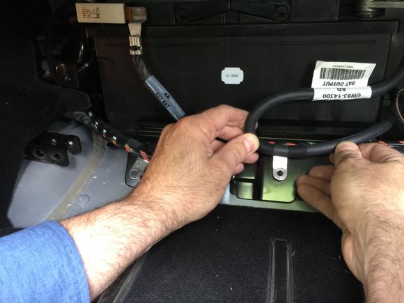 18. The cables then can come up and off the stud.