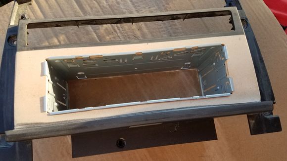 MDF Bonded to the plastic frame