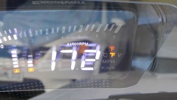 Temperature HID display (this was during warm up)
