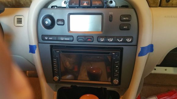 Temporary radio location, Notice where trim ring will go
