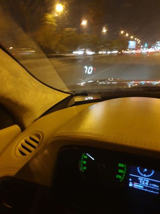 I just added temperature gauge. Low profile and can be seen day or night on the windshield 

₪ 47.80  69%OFF | GEYIREN A100 Car HUD Head Up Display OBD2 II EUOBD Overspeed Warning System Projector Windshield Auto Electronic Voltage Alarm
https://s.click.aliexpress.com/e/cPWcq6NT

Vary happy with it 
