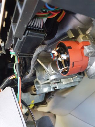 Here is the cause. One lead broken at the ignition switch. Too tight when wheel was fully extended and up. Soldered back and rerouted slightly.