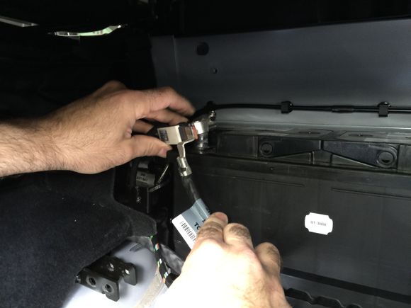 25. The same socket loosens the cable mount, until it is free and can be pulled off the battery terminal.