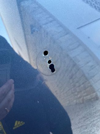 Middle hole is not needed for the growler. Too tiny to paint I thought. I can always re do it. The growler’s rubber mat (part BAC 3839) cover all holes comfortably. 