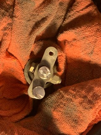 The finished product, stub removed is sitting on the bottom wing of rotor 