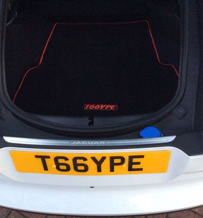 Fitted carpet boot liner your choice of text
