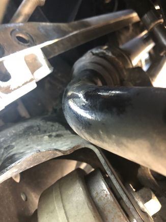 Here is the bar disconnected and ready to fish out.