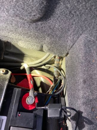 There is rainwater near the battery area. 