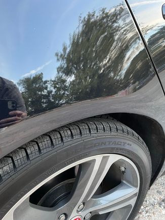 Point of impact for quarter panel 