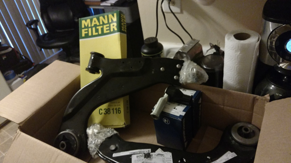 New Febi Bilstein control arms, tie rods