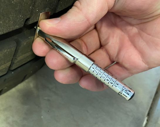 Front tread depth 7-8/32