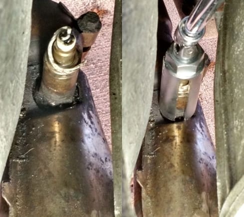 You can see the socket getting interference from the downpipe (thanks, Paul).