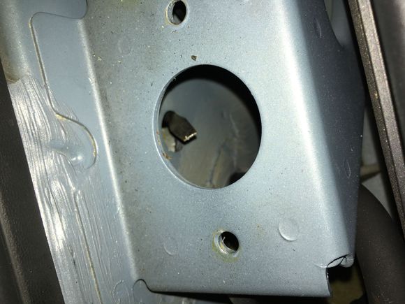 You can just push the screw driver without having to move any of the metal, I did this for example.