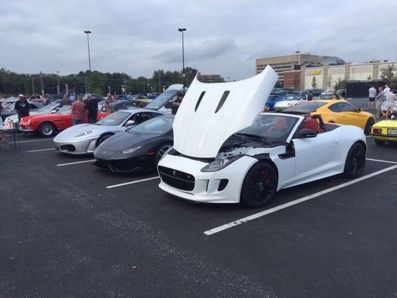 My 2014 next to a Lombo and a row of 5 Ferraris.  Guess which one got the most looks and comments?..........mine!