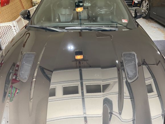 A set of MinaGallery hood vents. High quality and it’s dissipates a good amount of heat.  I got mine in a matte black with no “supercharged” badging. 