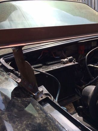 Home fabricated engine brace.