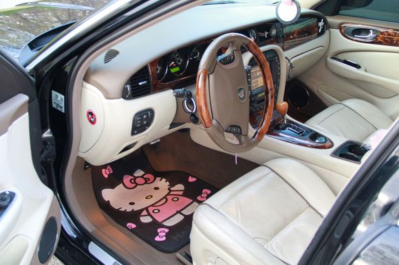 My daughter's own touch to her Jag.