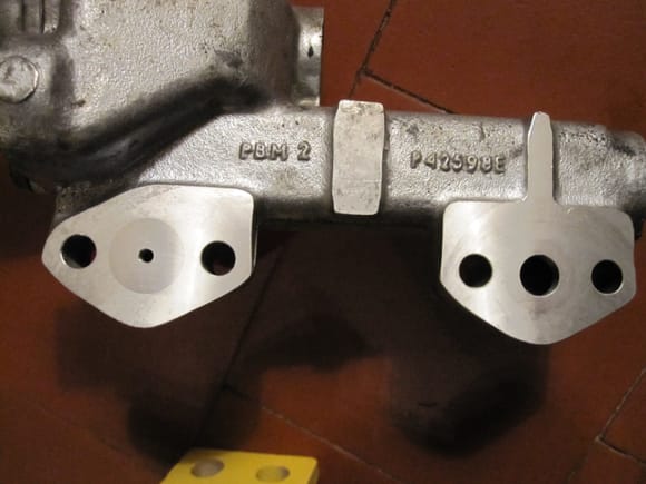 Standard front water manifold holes.