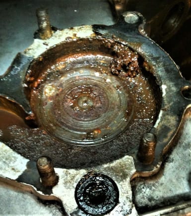 Dirty water pump housing on a 3.4s XK engine.