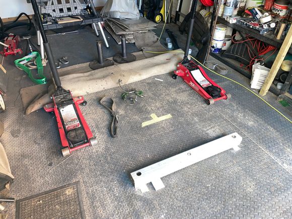 ORIGINAL BEAM, WHICH HAD TO BE CUT WOWN TO A LENGTH OF 10" TO GET BOTH JACKS IN