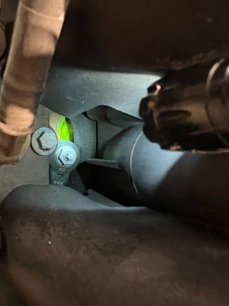 Green because of UV dye 