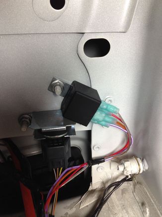 Here is the relay for the Negative trigger reverse wire in the vehicle.