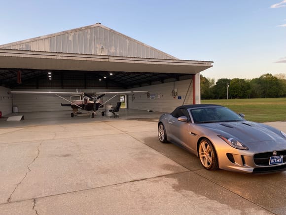 The F-Type Beast and her older brother, a Cessna 210… 