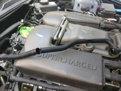 Snapped PCV hose.