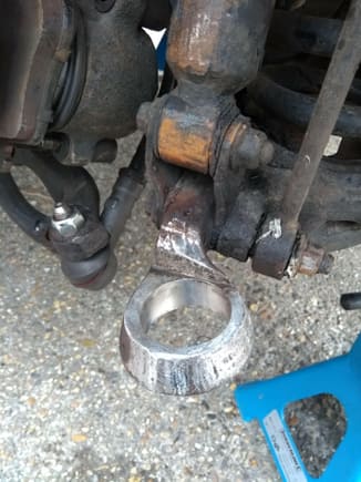 Cleaned out the lower ball joint and used a dremel with a buffing wheel of sorts