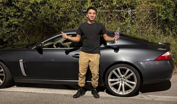 This is me with my car for the first time.