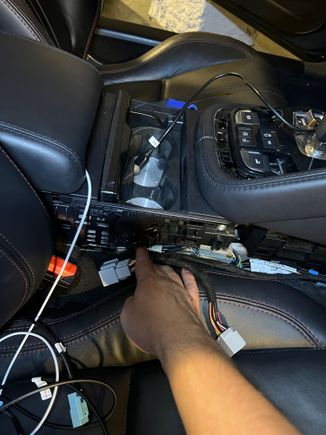 How far the IAM cable reaches from behind the dash