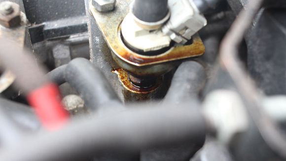Oily Substance seems to form on the Top Rim of the Injector Note how the Fuel Pipe is showing no signs of leaking