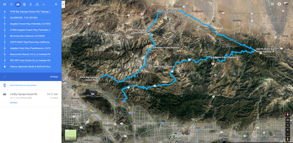 Heres the satellite view of the trail.