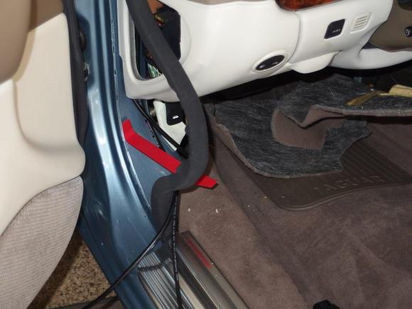 Getting hoses around fuse box area was tricky