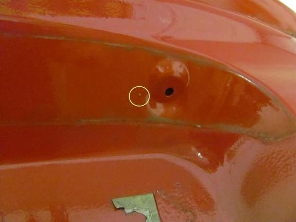 Marking the new hole position