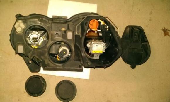 Left Headlamp covers removed