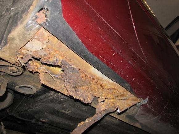 Cut away sill sections