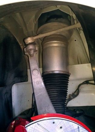 OEM Air Spring Suspension.
Air bag was leaking; during cold temperatures, the metal components on the top portion of the shock would contract and cause air to escape. This would happen only in temps below 40 degrees F.