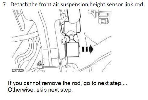 Sensor link should be able to slip off the pin. If unable to disconnect, continue with the following 2 photos.