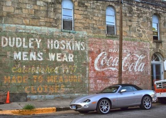 XKR - with ghost sign @ Gonzales, TX