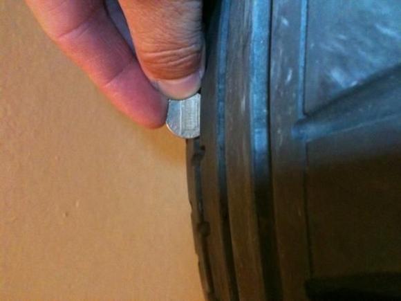 tread measurement. Just less than 6/32.