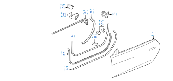 I need the clips holding part number #3 on the diagram