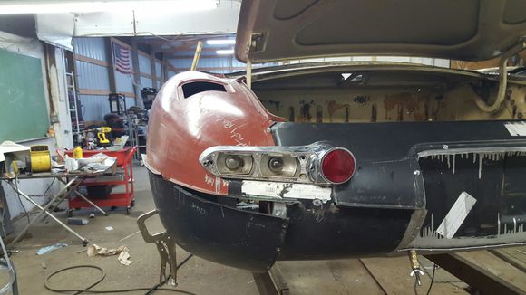 this OTS took some minor rear end damage that over the years rusted on through so entire bottom replaced. 